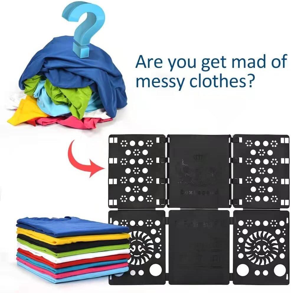Shirt Folding Board Plastic Laundry Folder for T-Shirts Clothes Storage