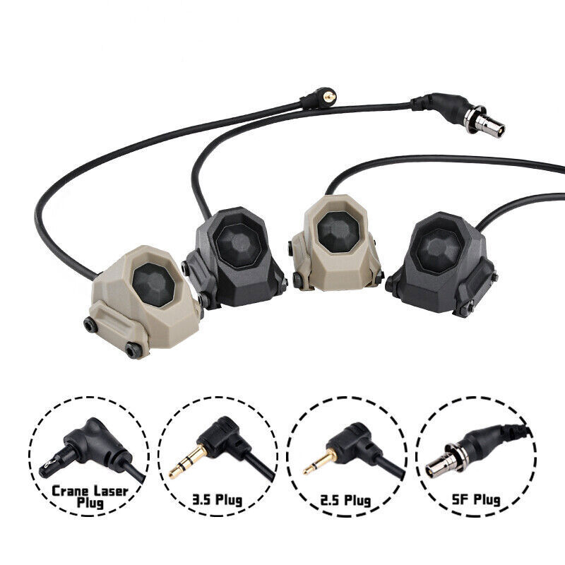 Tactical Crane laser Flashlight Remote Button Control Switch For PEQ Picatinny