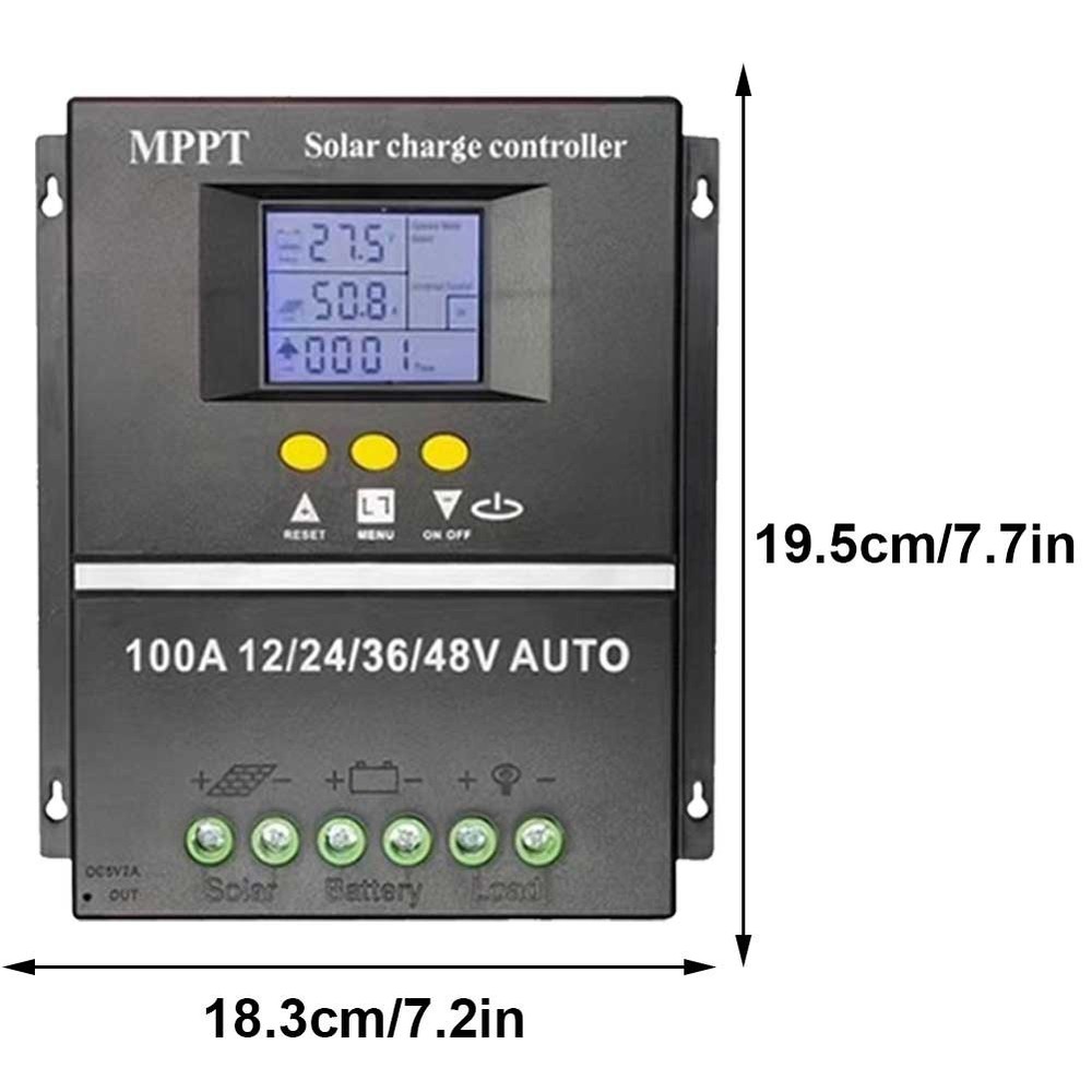100A MPPT Solar Charge Controller Intelligent Regulator Useful for Solar Panel