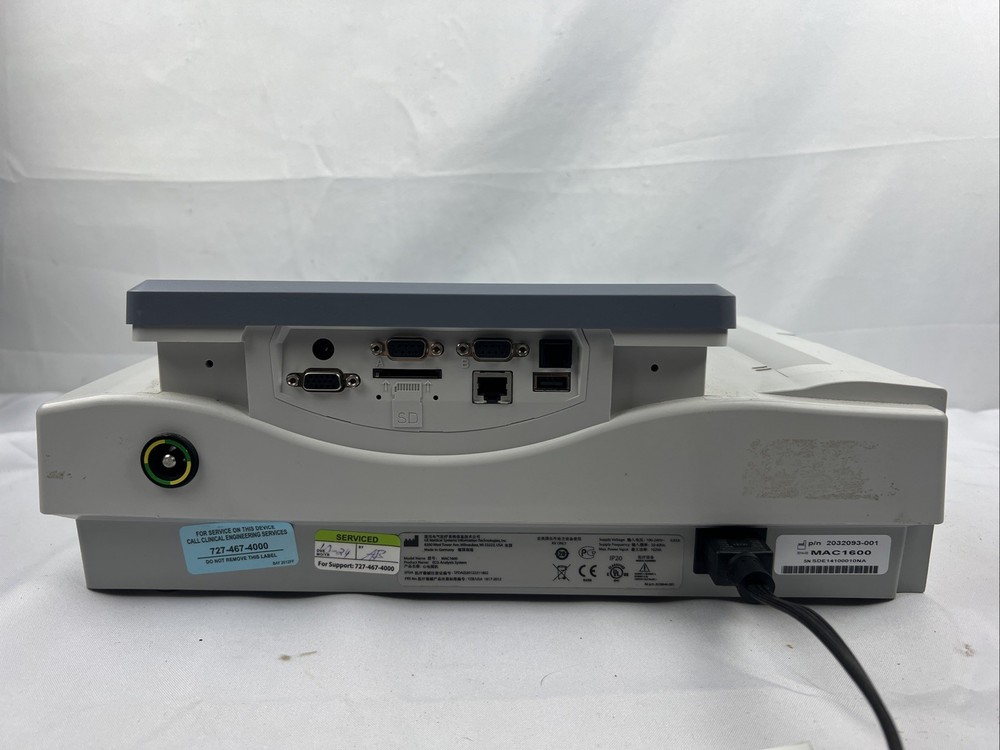 GE MAC 1600 Resting ECG Analysis Machine
