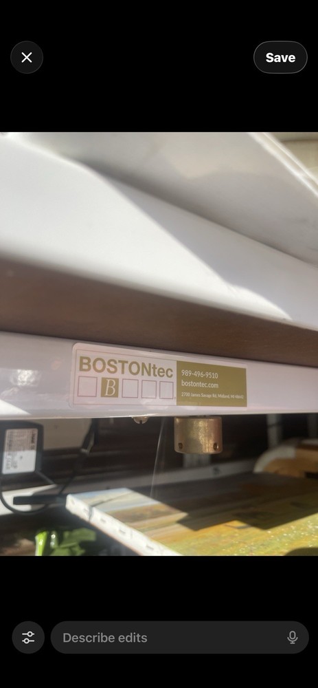 BOSTONtec White Metal Assembly Workstation Adjustable Shelves Pegboard