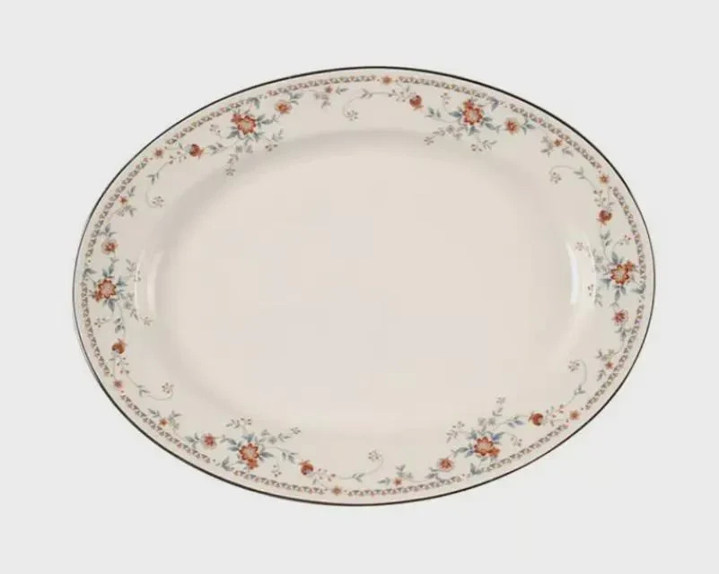 13" Oval Serving Platter - Adagio - by NORITAKE