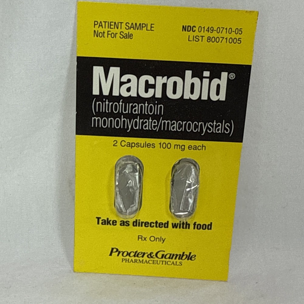 Macrobid Vintage Empty Patient Sample Packet Proctor & Gamble Pharmaceuticals