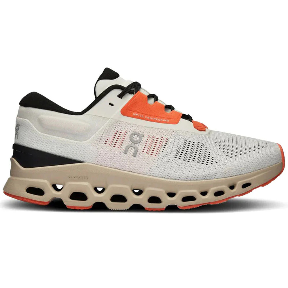 Men's On Cloudstratus 3, Undyed-White/Sand, 12 D Medium US