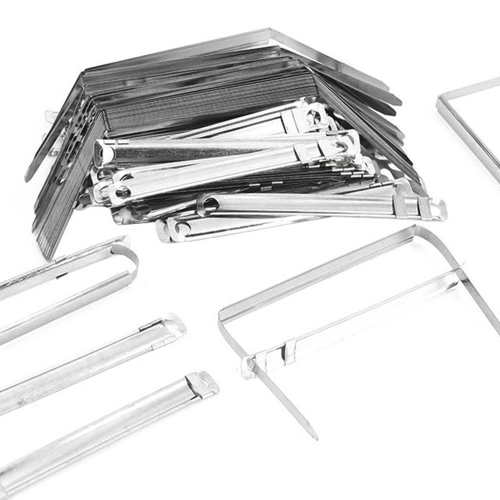 50 x Metallic Organizer Binder Documents Binding Clips Paper Fasteners