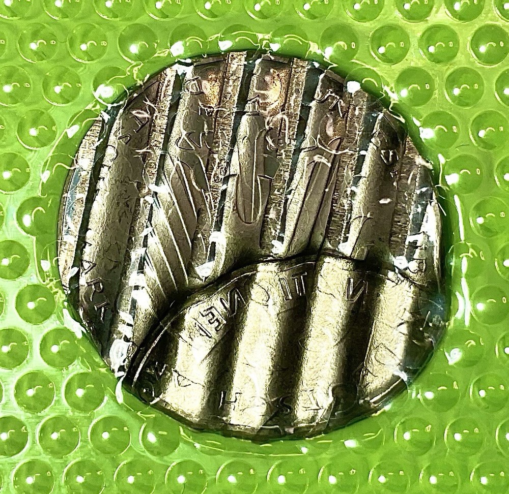 *Error ✦ 1981 German 5 Mark Commemorative ✦ Waffled Mint-Cancelled ✦ Ultra Rare!