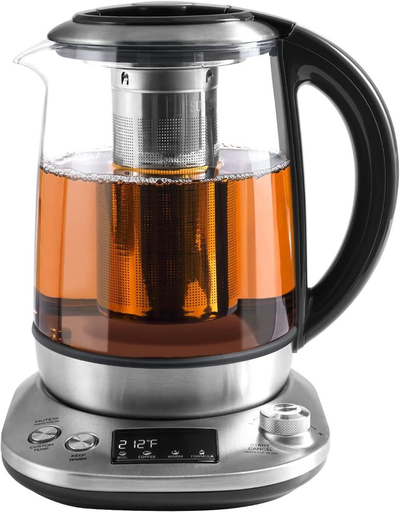 With removable infuser, 9 preset brewing programs, 2-hour keep warm