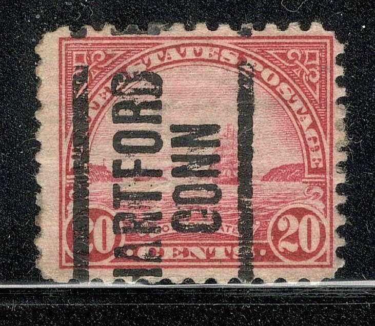 Sc # 698 ~ 20 cent Golden Gate Issue, Precancel, HARTFORD CONN Up