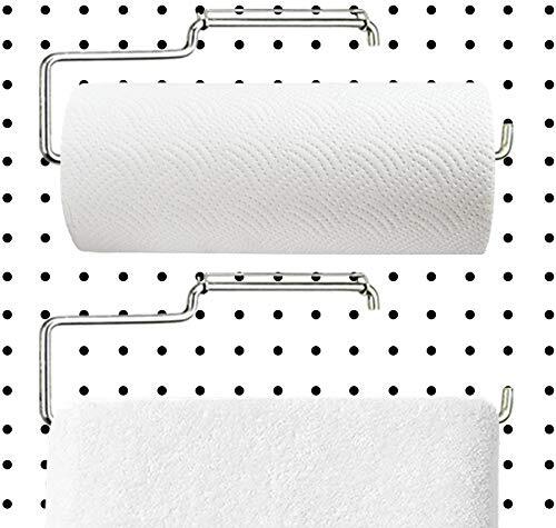2 Pack Pegboard Towel Holder for Kitchen Workshop Garage Pegboard Accessories