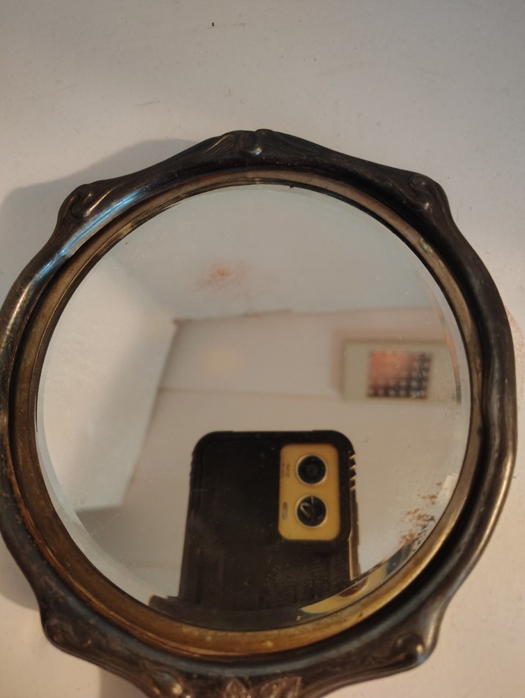 Antique Empire Art Silver Vanity Mirror