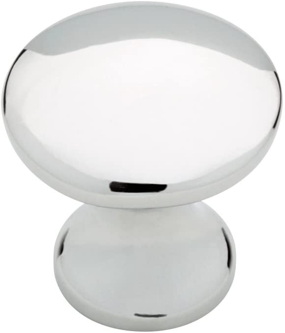 (12 Pack) 1" Chrome Highlights Mia Knob Polished Chrome
