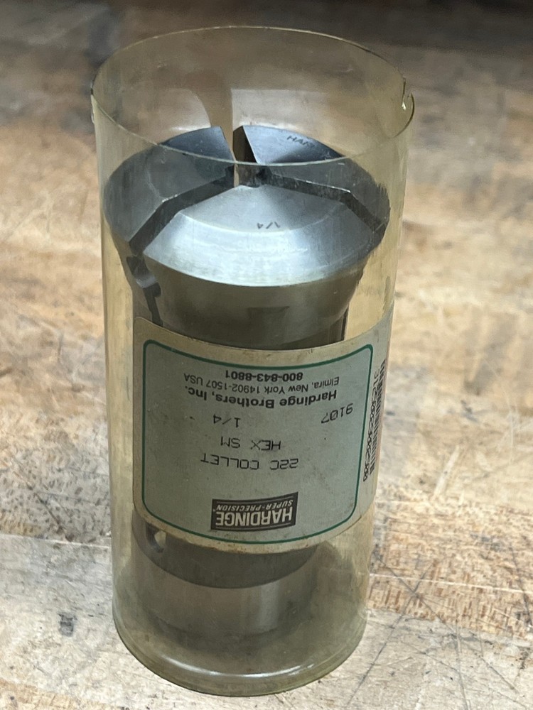 Hardinge 22C 1/4 Hex Collet Small - Used