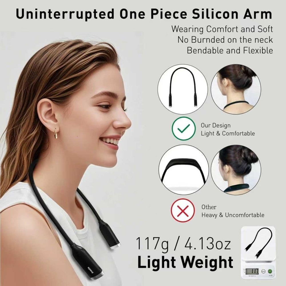 Hands-Free LED Book Light - Rechargeable & Adjustable Brightness for Everyone