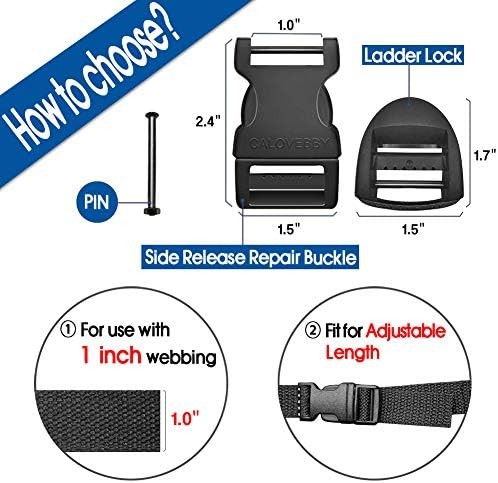 1 Inch No Sew Side Release Strap Buckle