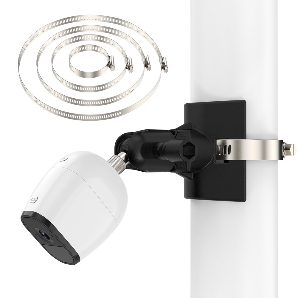 Pole/ Railing Mount for Arlo/ Eufy Cam 360°Adjustable Bracket Holder