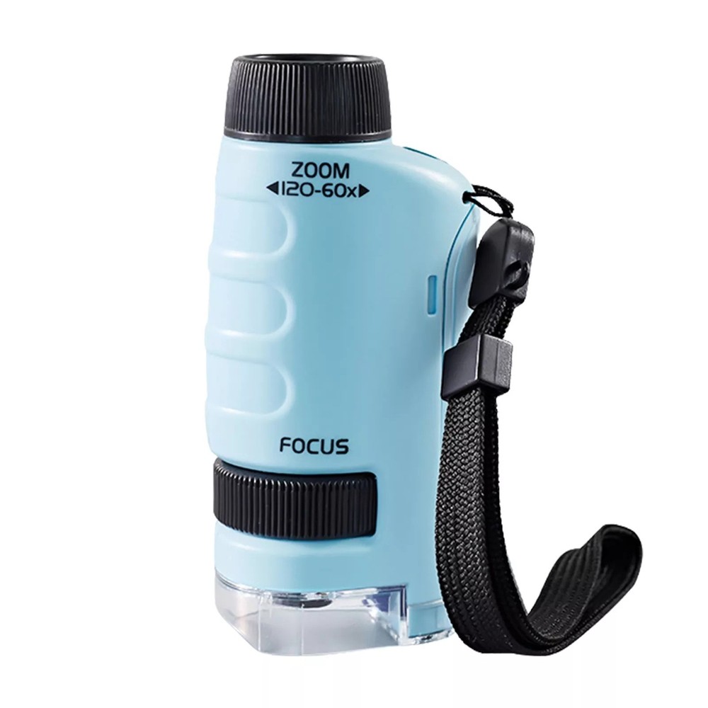 Pocket Sized Microscope for Children LED Illumination 60-120X Magnification
