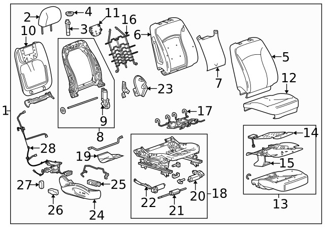 Genuine GM Passenger Seat Back Pad 09065531