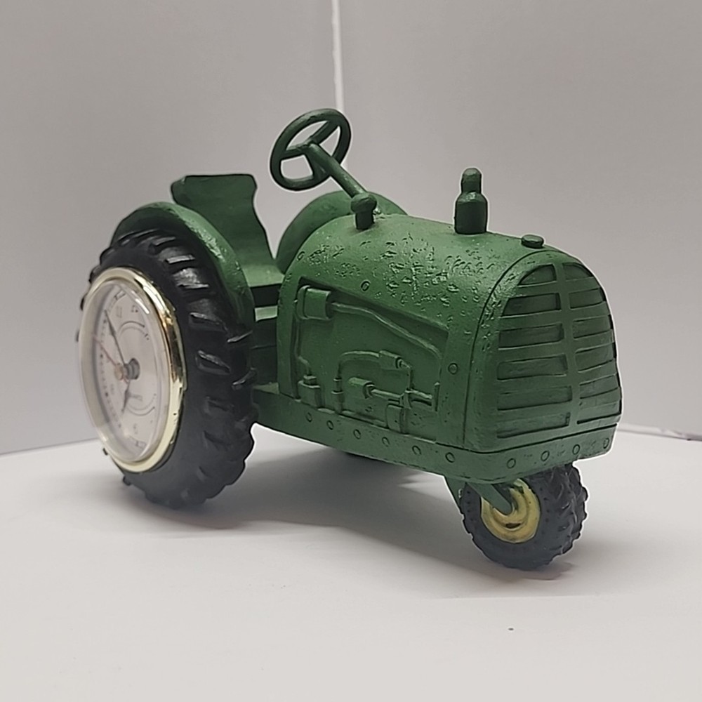John Deere Green Handmade Tractor Desk/Mantle Clock