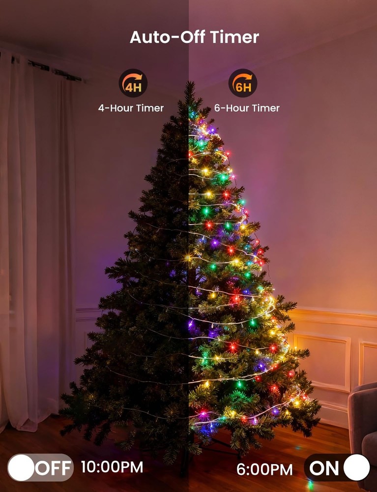 Fairy Lights 9.8FT 120LED, Battery Operated Firecracker Cluster String Lights...