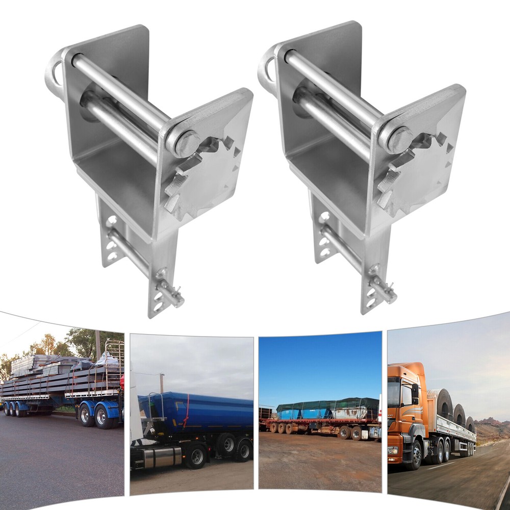 2-Pack Heavy-Duty Trailer Stake Pocket Winch for Safe Cargo Loading