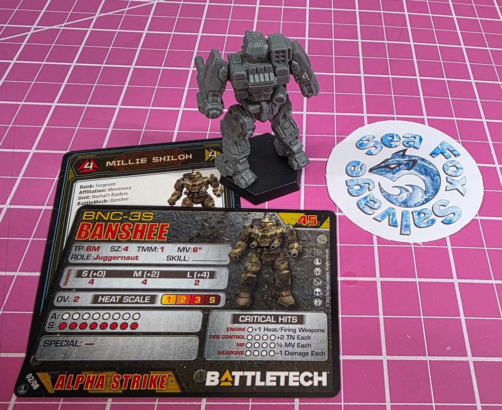 BattleTech Banshee Mech -- Inner Sphere Heavy Lance + Cards