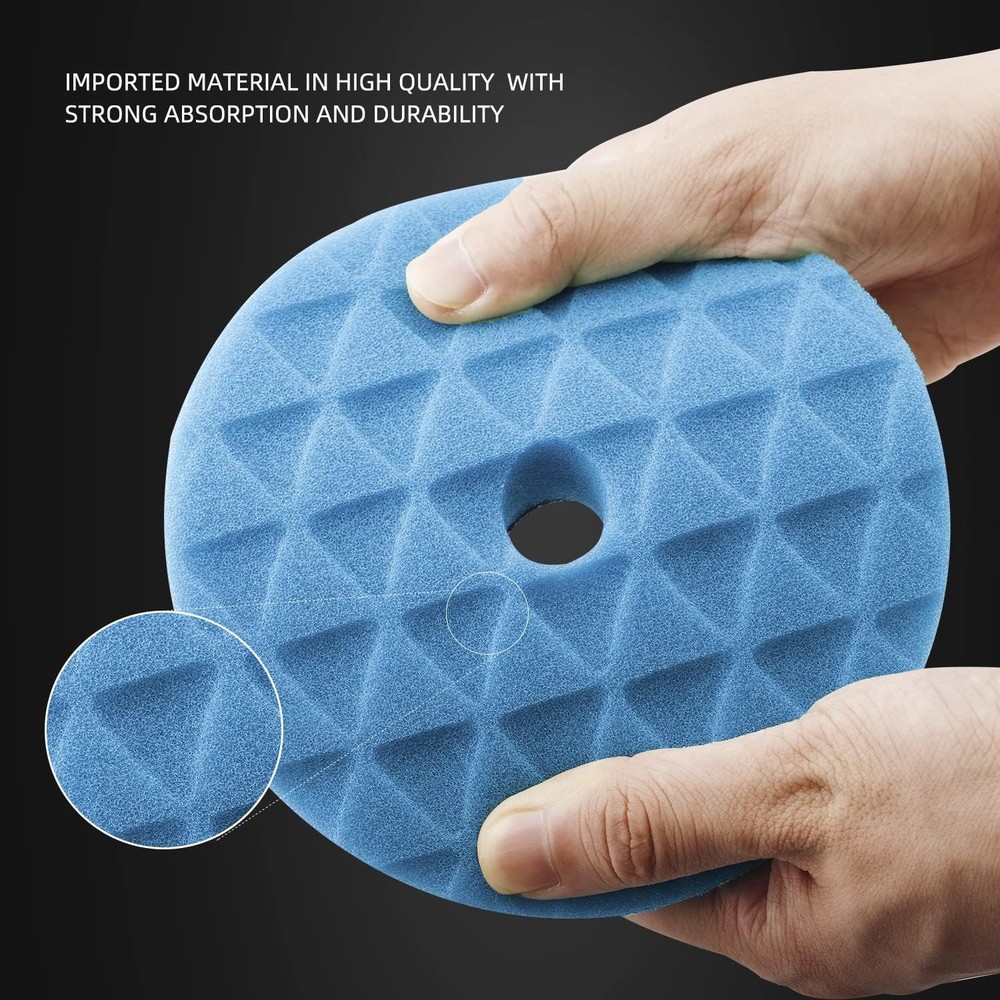 Polishing Pads 5Pc 5" Orbital Buffer + Microfiber Pad Kit