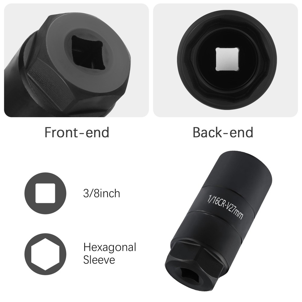 Oil Pressure Sensor Socket,1 1/16 Socket 2 5/8" Long Oil Pressure Switch Sock...