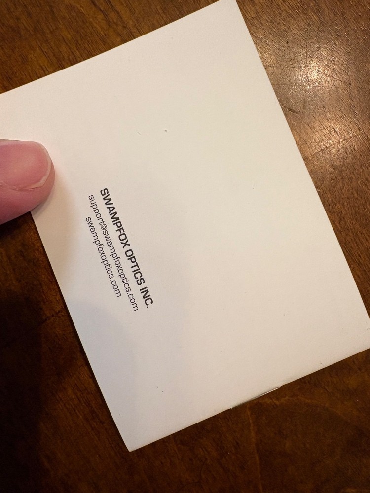 Swamp Fox Justice Red Dot Optic OEM Instruction User Manual