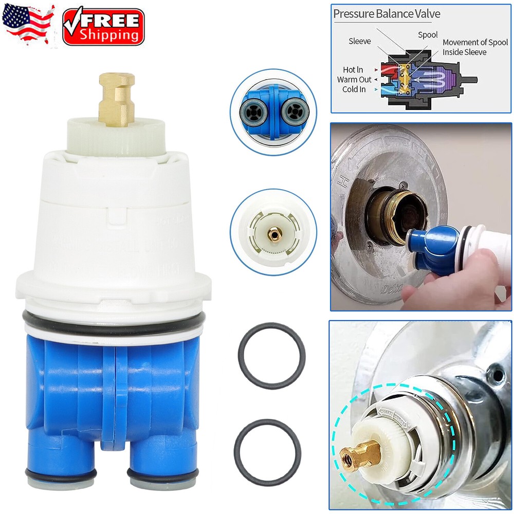 RP19804 Shower Cartridge Assembly Replacement For Delta 1300/1400 Series Tub US