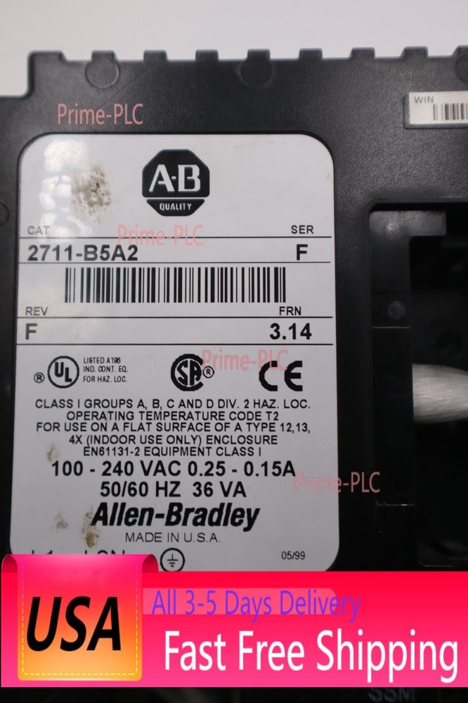 ALLEN BRADLEY 2711-B5A2 OPERATOR INTERFACE PANELVIEW STANDARD STOCK 2987C