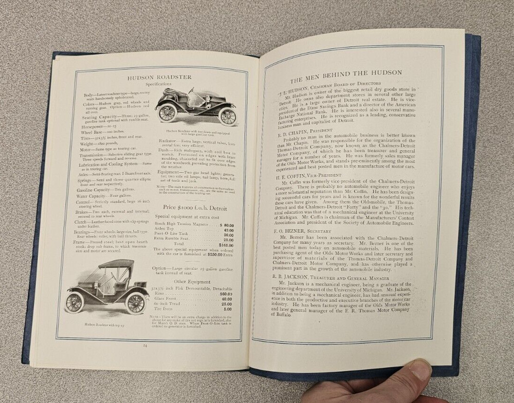 1910 Hudson Sales Catalog