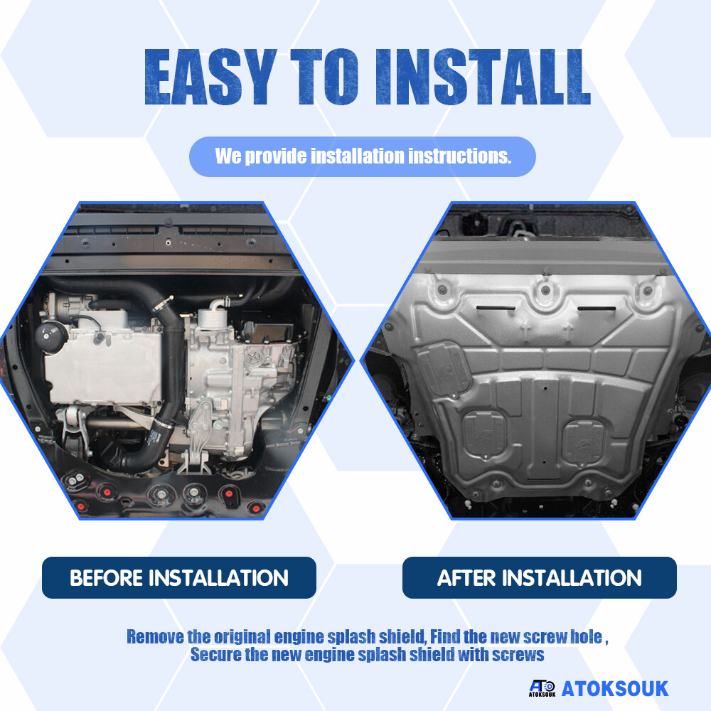 Thick Engine Splash Shield For Volvo XC40 2019-2024 Front Engine Guard Hard