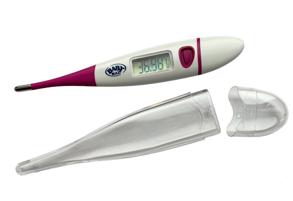 10 x OVULATION PREDICTOR TEST TESTS KIT & 1 x BASAL BBT THERMOMETER CHART + CASE