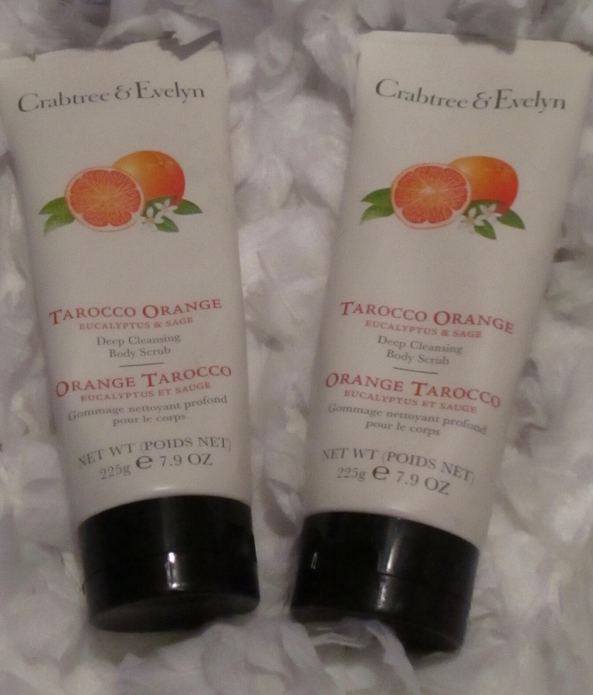 **2** CRABTREE & EVELYN TAROCCO ORANGE EUCALYPTUS & SAGE DEEP CLEANSING SCRUB