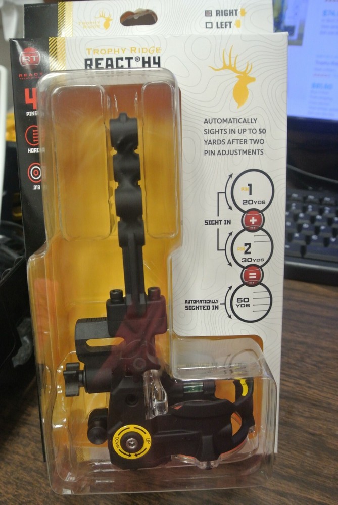 Trophy Ridge AATS0014R19 React H4 Bow Sight, Black