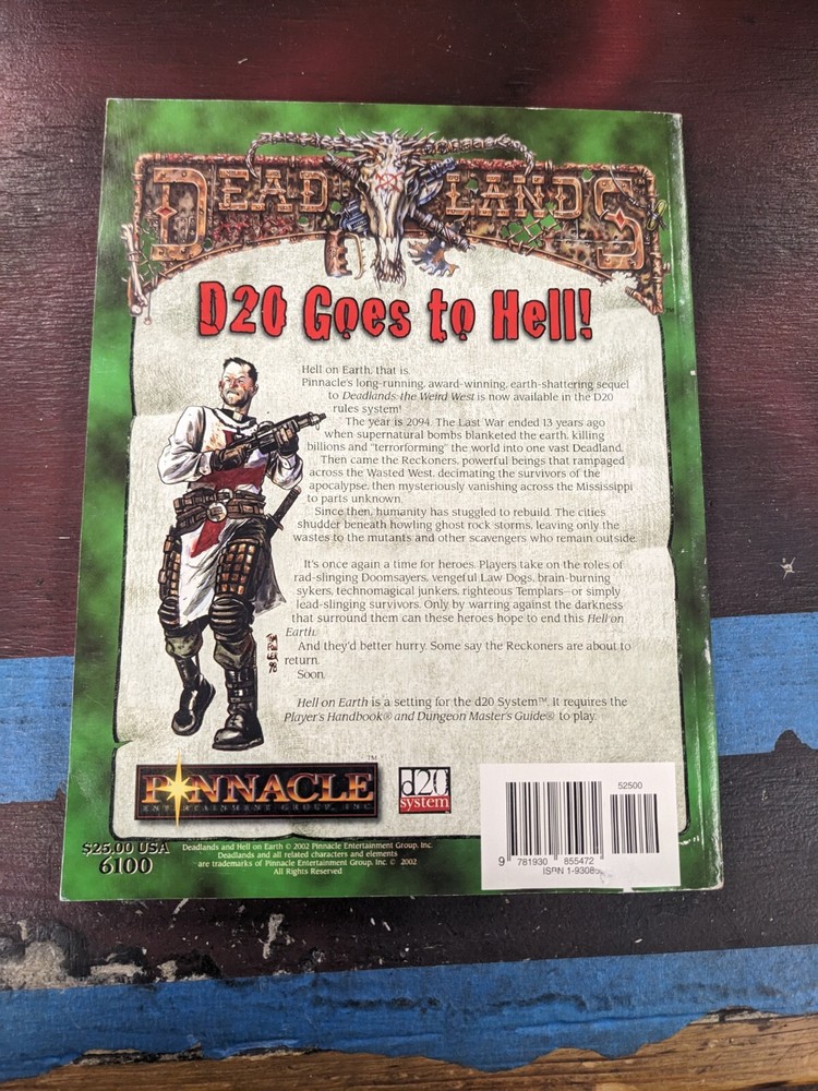 Hell On Earth Deadlands Rules For D20 Pinnacle 6100
