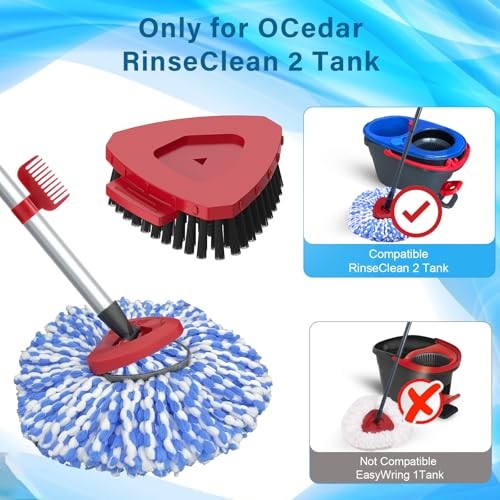 2 Pack Spin Mop Heads Replacement Compatible with O Cedar Blue (2 Tank System)