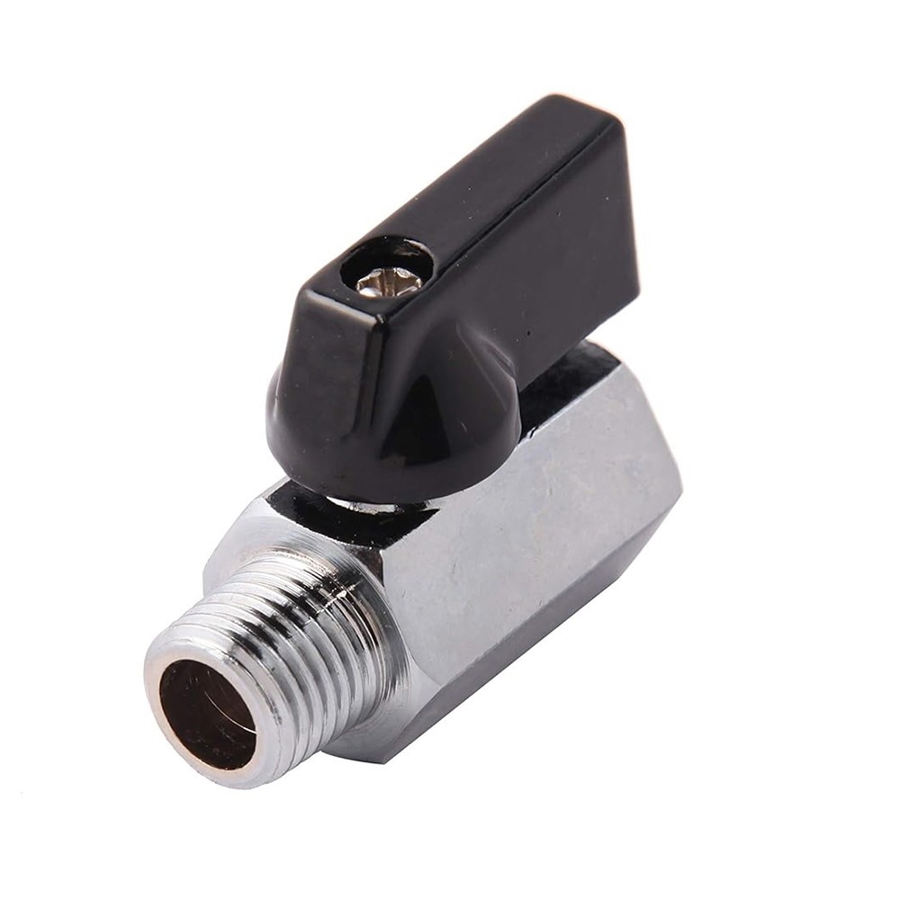 Shut-Off Valve Brass Mini Ball Valve 1/4'' NPT Thread, Sandblasting Finish