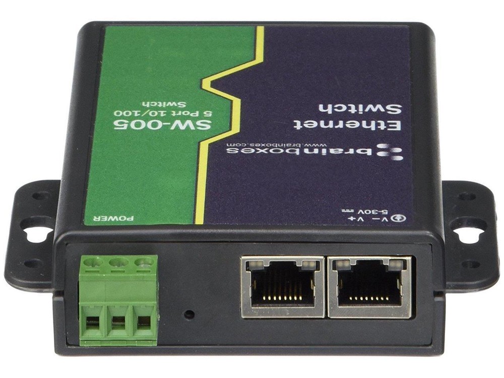 Brainboxes SW-005 Unmanaged Ethernet Switch 5 Ports