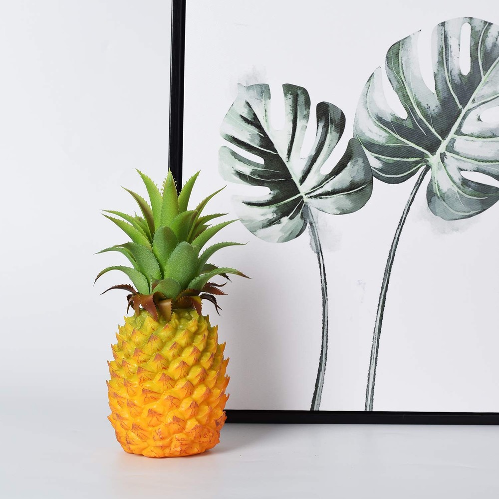 Lvydec Artificial Pineapple, Realistic Fruit 8.2" - 1 Pack, Yellow
