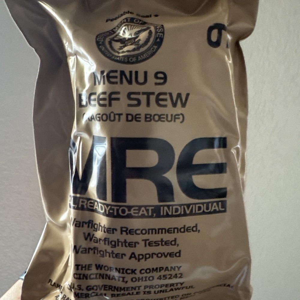 MRE Menu 9 Beef Stew. Insp 1/24