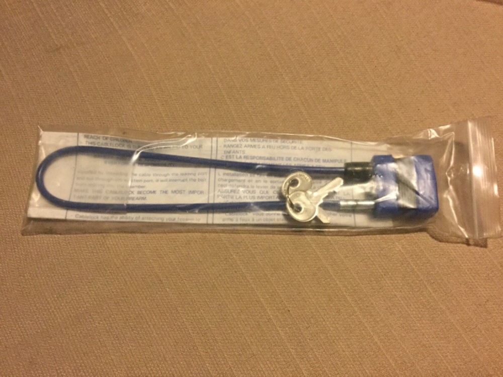 Noble Security NG-430 Blue Cable Gun Lock with two keys