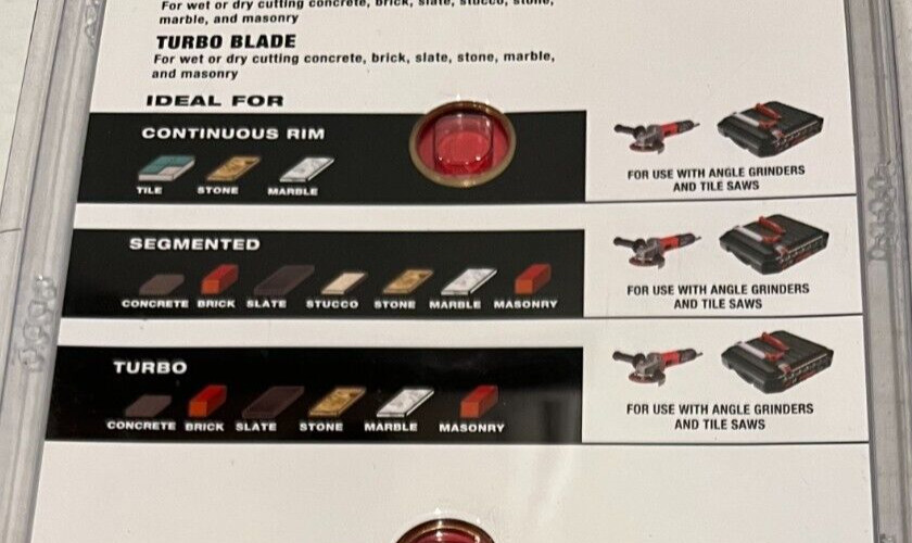 4" Assorted 3pc Diamond Blades ~Segmented/Turbo/Continuous Rim~ #206ADGS-4AB