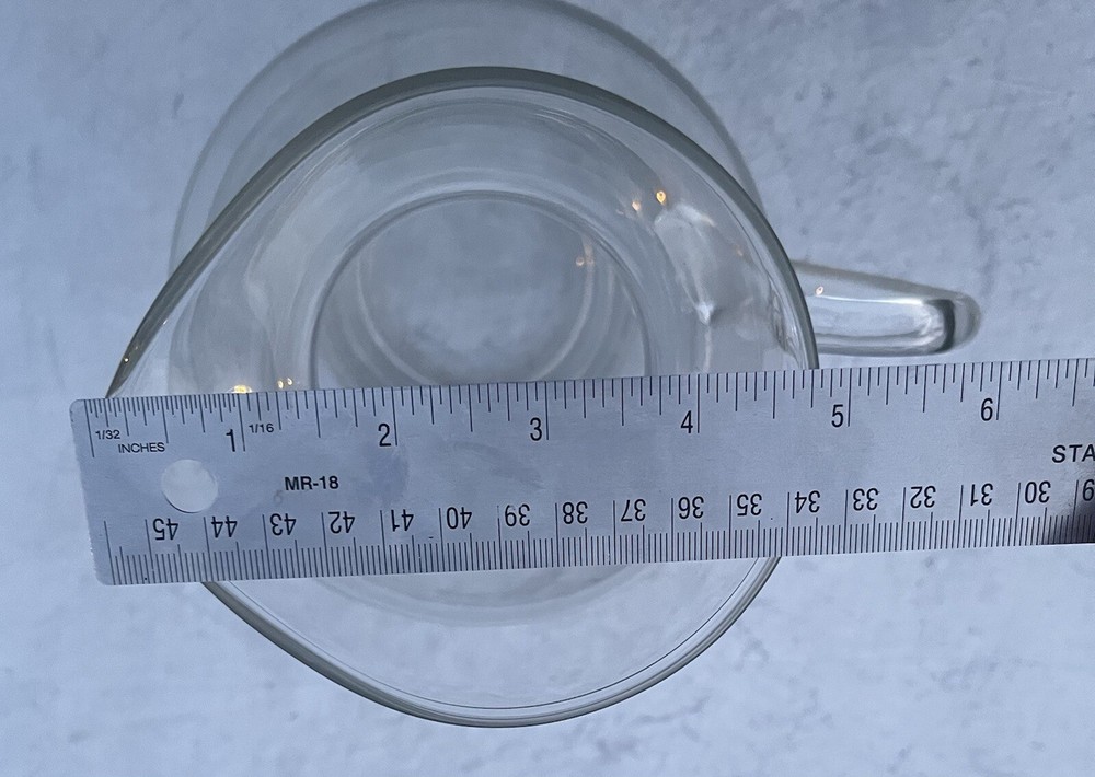 Vintage Hand Blown Clear Crystal pitcher