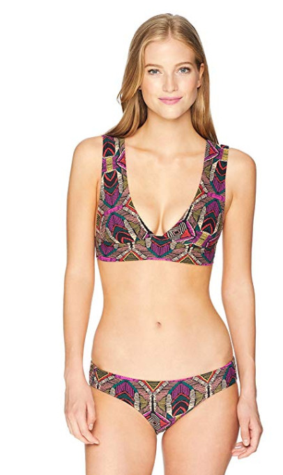 Billabong Women's Drumbeats Lowrider Bikini Bottom Multi Color Large