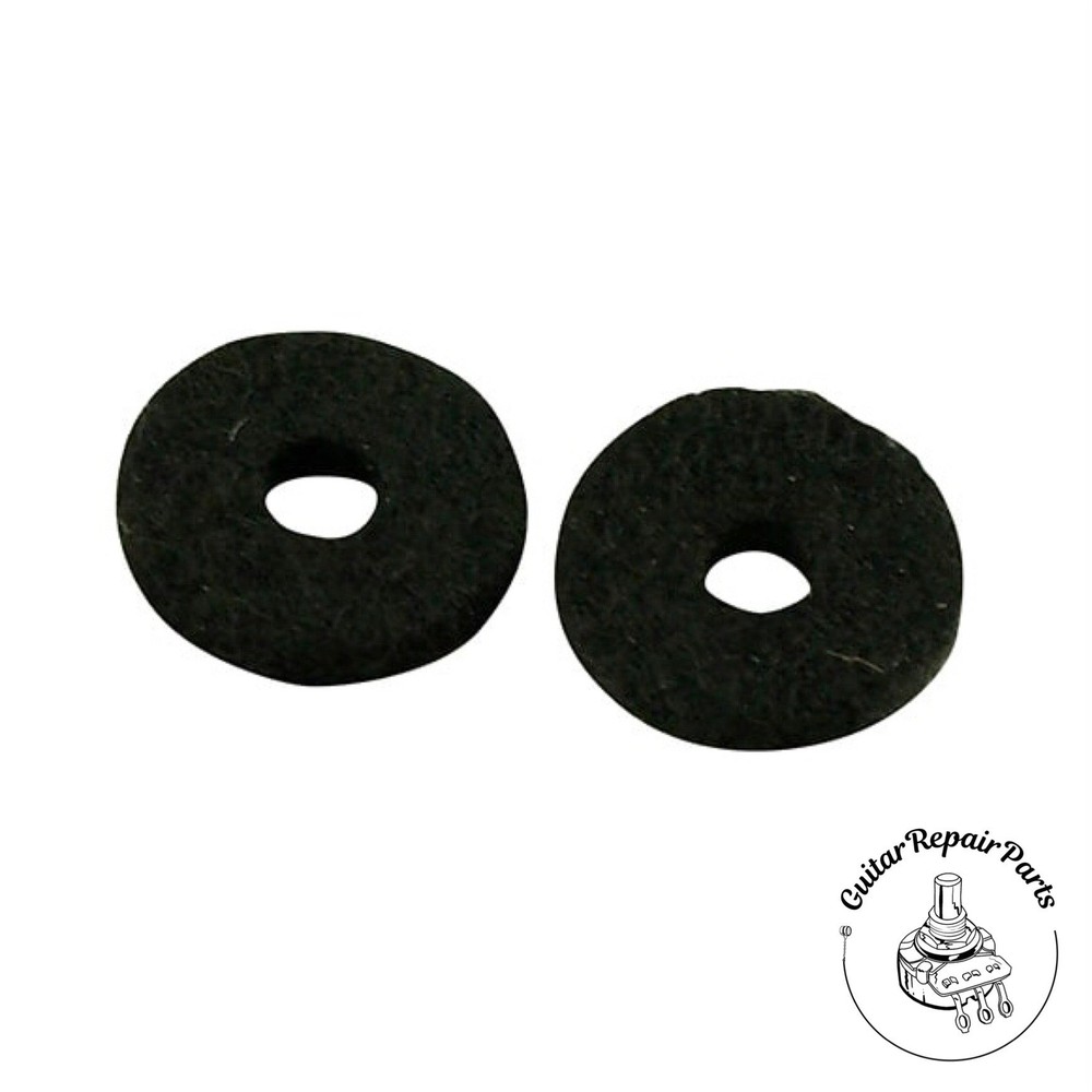 Strap Button Bushing, Felt Cushion Washers (6 pcs) - Black