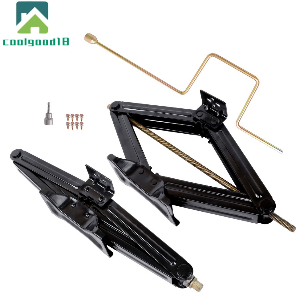 2 Set RV Stabilizer Leveling Scissor Jacks 5000lbs w/socket & hardware