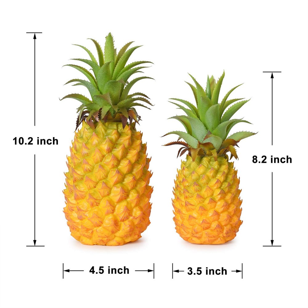 Lvydec Artificial Pineapple, Realistic Fruit 8.2" - 1 Pack, Yellow