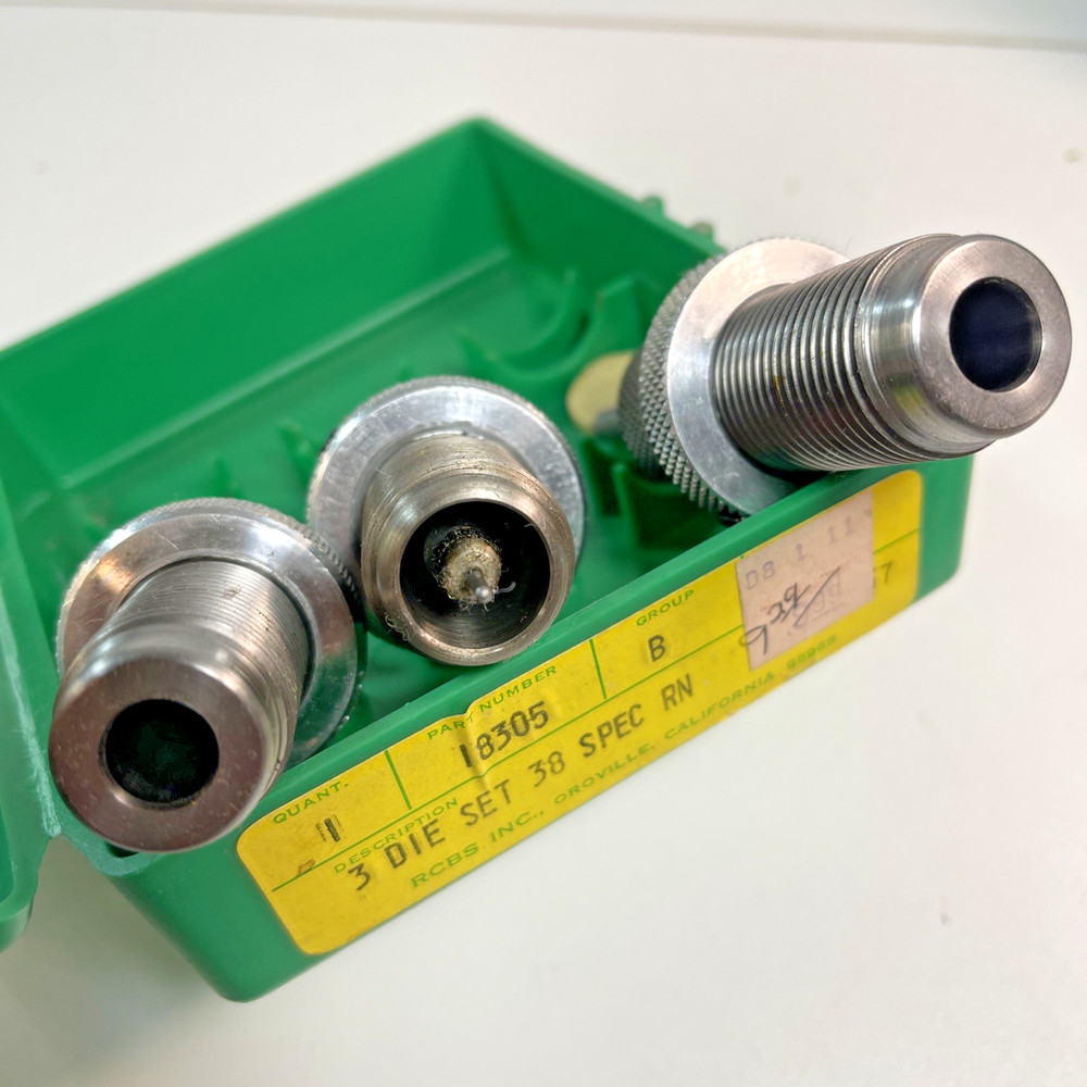 RCBS Reloading Dies #18305 B ~ 3 Die Set .38 Special RN