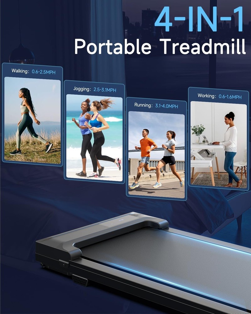 Treadmill Under Desk Mini Portable Motorized Walking Running Machine